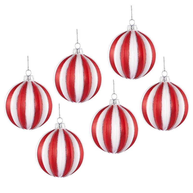 Boules De Noël HANG ON Relief - Lot De 6 3 Boules De Noël HANG ON Relief - Lot De 6