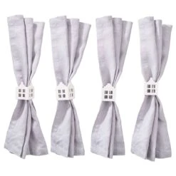 Ronds De Serviettes AMSTERDAM - Lot De 4 -Produits Menagers 1000407386 231005 060 DETAILS P000000001000407386